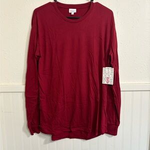 LuLaRoe Deep Red Top Size Small NWT